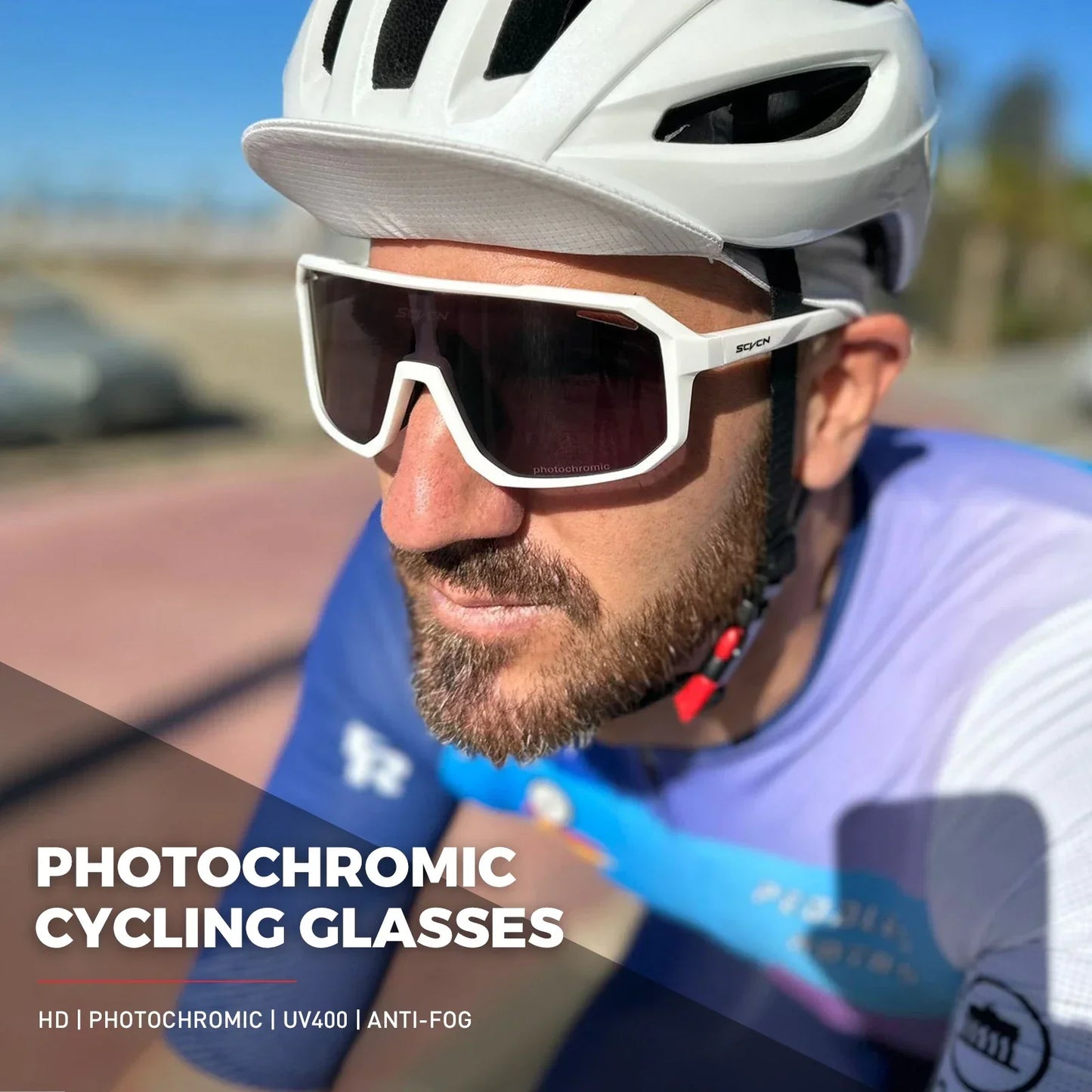 Men Bike Photochromic Glasses Cycling Sunglasses for Women Sports